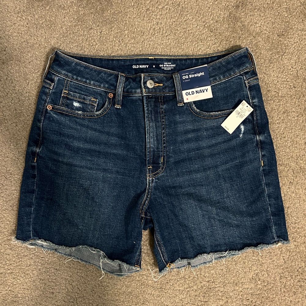 High Rise OG Straight 5” inseam Jean shorts - size 8 ✨NWT✨
